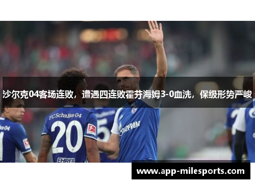 沙尔克04客场连败，遭遇四连败霍芬海姆3-0血洗，保级形势严峻